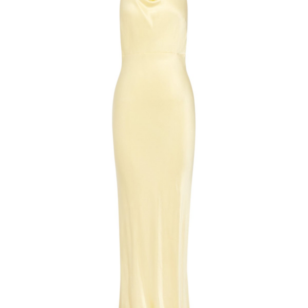 Shona Joy La Lune High Cowl Open Back Maxi Dress – Lemon