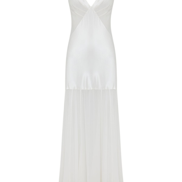 Shona Joy Moraya Plunged Maxi Dress – Ivory