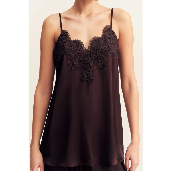 Simona Lace Cami - Espresso - Image 10