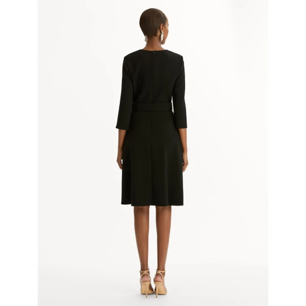 Oscar de la Renta Split-Sleeve Wool-Blend Dress - Dresses - American Luxury Evening Wear at Luxury Shoes 