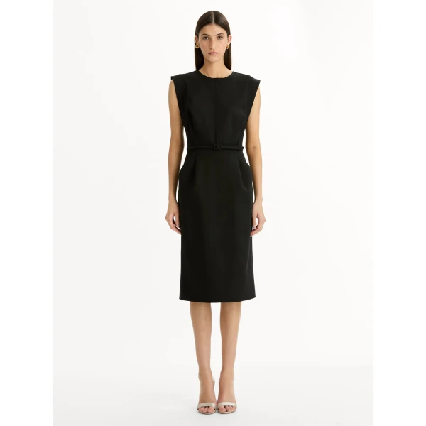Oscar de la Renta Stitch-Detailed Wool-Blend Pencil Dress - Dresses - American Luxury Evening Wear at Luxury Shoes 