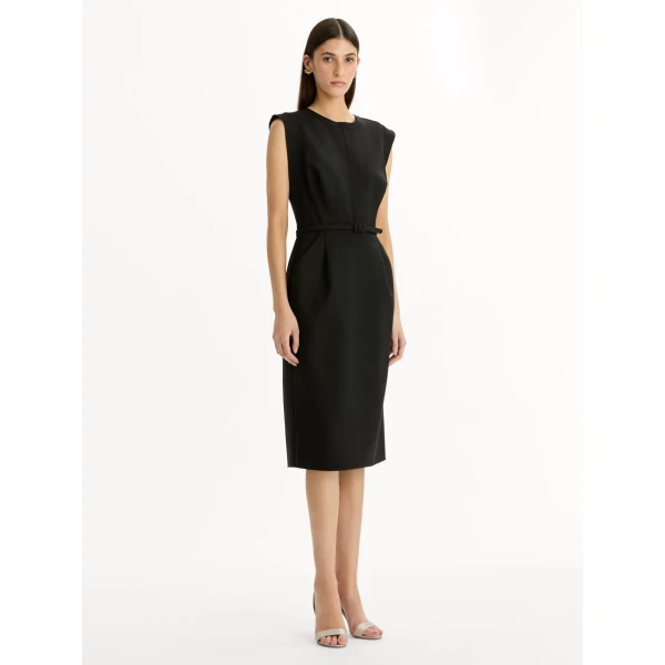 Oscar de la Renta Stitch-Detailed Wool-Blend Pencil Dress - Dresses - American Luxury Evening Wear at Luxury Shoes 