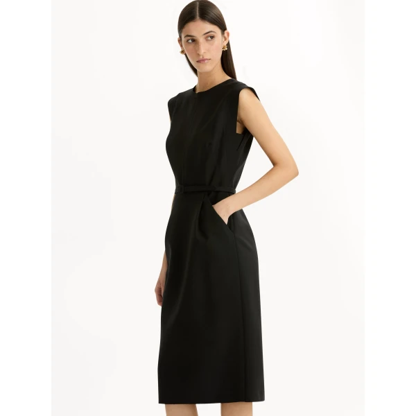 Oscar de la Renta Stitch-Detailed Wool-Blend Pencil Dress - Dresses - American Luxury Evening Wear at Luxury Shoes 