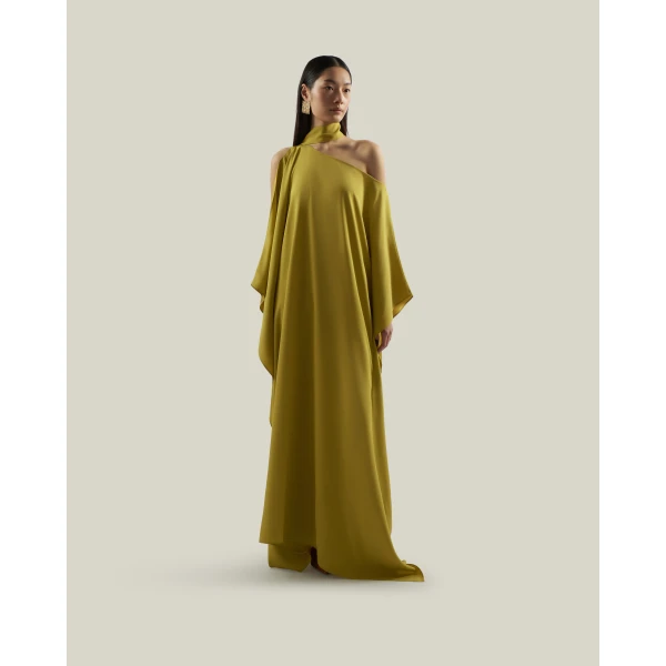 Taller Marmo Barths Kaftan In Gold Kiwi - Dresses - Italian Luxury Evening Wear at Luxury Shoes 
