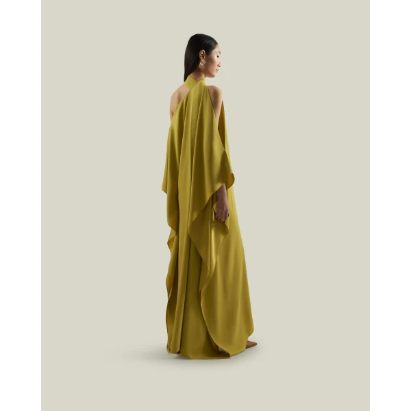 Taller Marmo Barths Kaftan In Gold Kiwi - Dresses - Italian Luxury Evening Wear at Luxury Shoes 