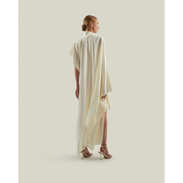 Taller Marmo California Kaftan In Latte - Dresses - Italian Luxury Evening Wear at Luxury Shoes 