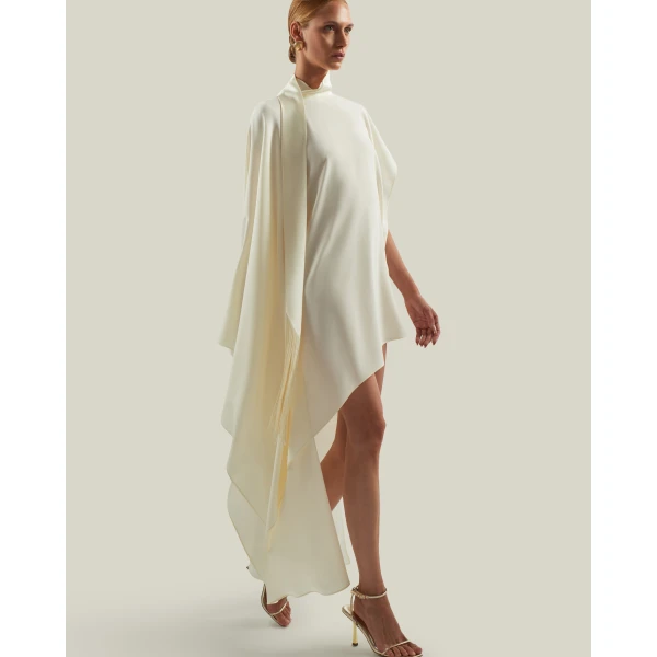 Taller Marmo California Kaftan In Latte - Dresses - Italian Luxury Evening Wear at Luxury Shoes 