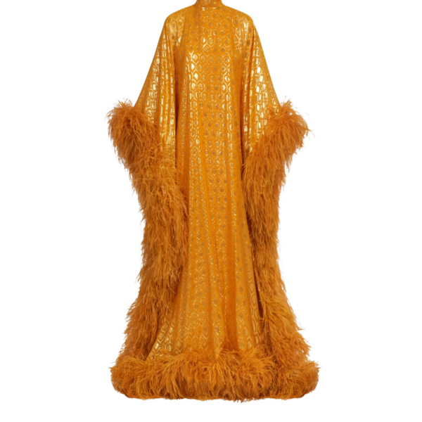 Taller Marmo Casta Diva Opulence Kaftan In Marigold