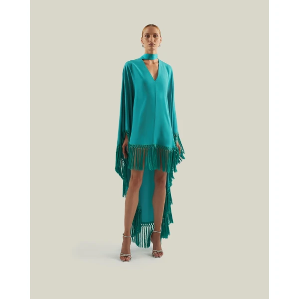 Taller Marmo Cecil Kaftan In Turquoise - Dresses - Italian Luxury Evening Wear at Luxury Shoes 