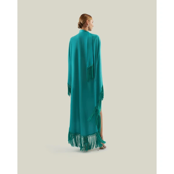 Taller Marmo Cecil Kaftan In Turquoise - Dresses - Italian Luxury Evening Wear at Luxury Shoes 