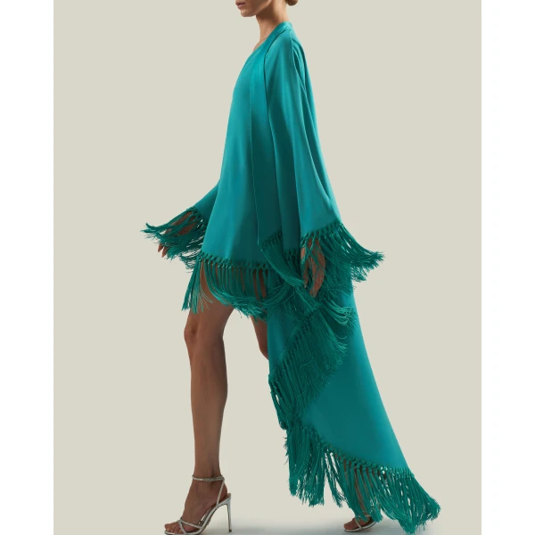 Taller Marmo Cecil Kaftan In Turquoise - Dresses - Italian Luxury Evening Wear at Luxury Shoes 