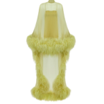 Taller Marmo Daisy Kaftan In Gold Kiwi - Dresses - Italian Luxury Evening Wear at Luxury Shoes 