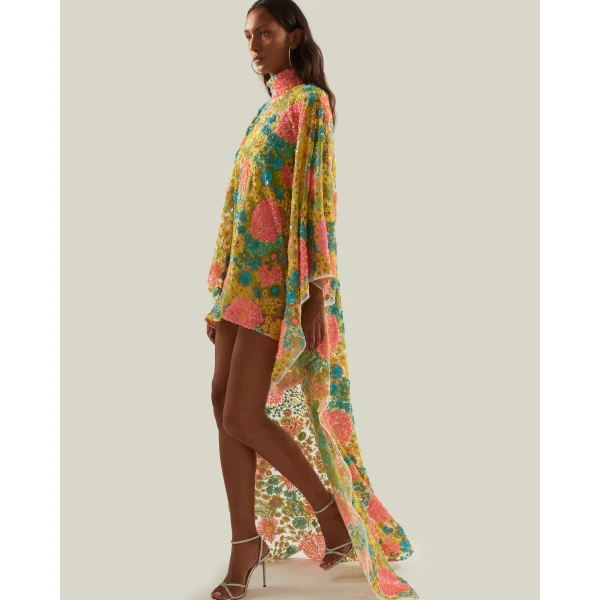 Taller Marmo Graham Kaftan In Multicolor - Dresses - Italian Luxury Evening Wear at Luxury Shoes 
