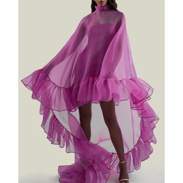 Taller Marmo Lady Bird Kaftan In Pomegranate - Dresses - Italian Luxury Evening Wear at Luxury Shoes 