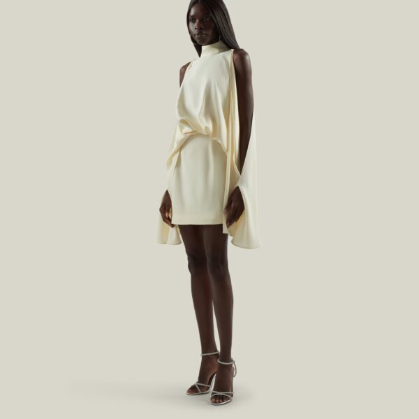 Taller Marmo Mini Bacall Dress In Latte, view 2