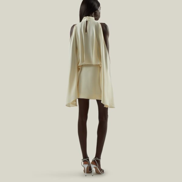 Taller Marmo Mini Bacall Dress In Latte, view 3