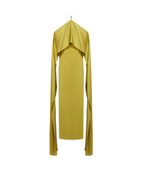 Taller Marmo Nan Dress In Gold Kiwi - Dresses - Italian Luxury Evening Wear at Luxury Shoes 