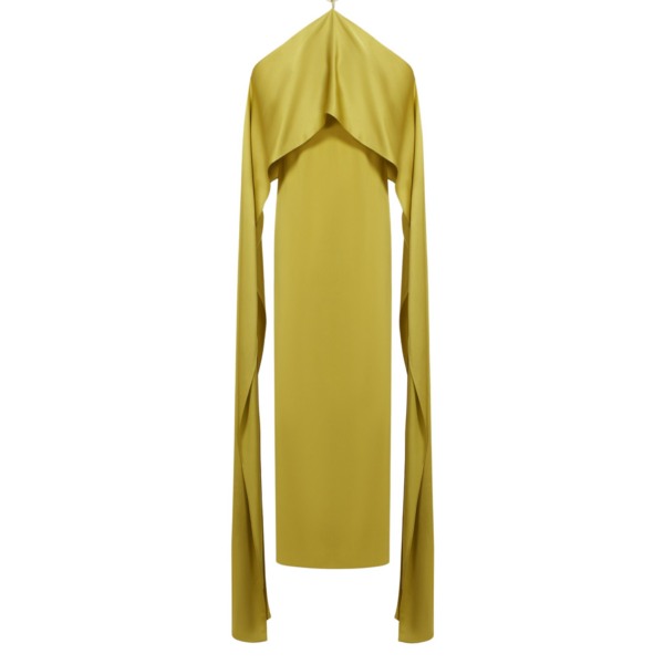 Taller Marmo Nan Dress In Gold Kiwi