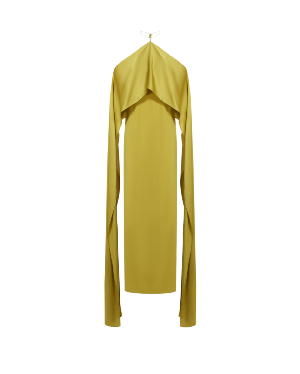 Taller Marmo Nan Dress In Gold Kiwi - Dresses - Italian Luxury Evening Wear at Luxury Shoes 