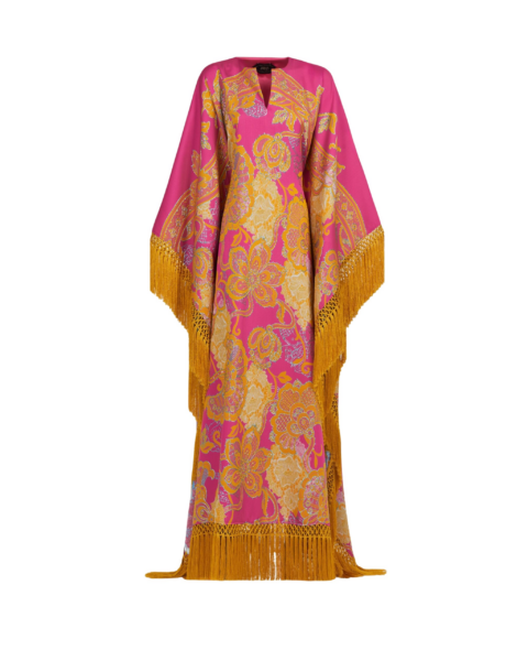 Taller Marmo Pahlavi Kaftan In Multicolor - Dresses - Italian Luxury Evening Wear at Luxury Shoes 