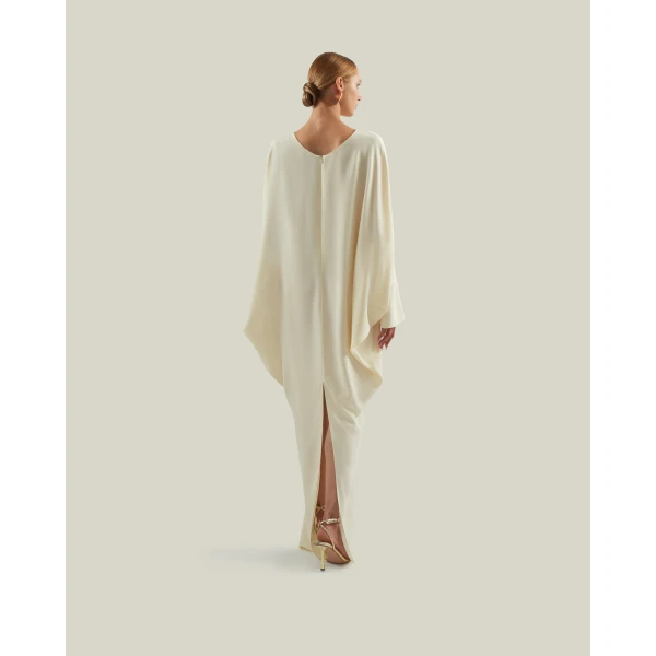 Taller Marmo Truman Kaftan In Latte - Dresses - Italian Luxury Evening Wear at Luxury Shoes 