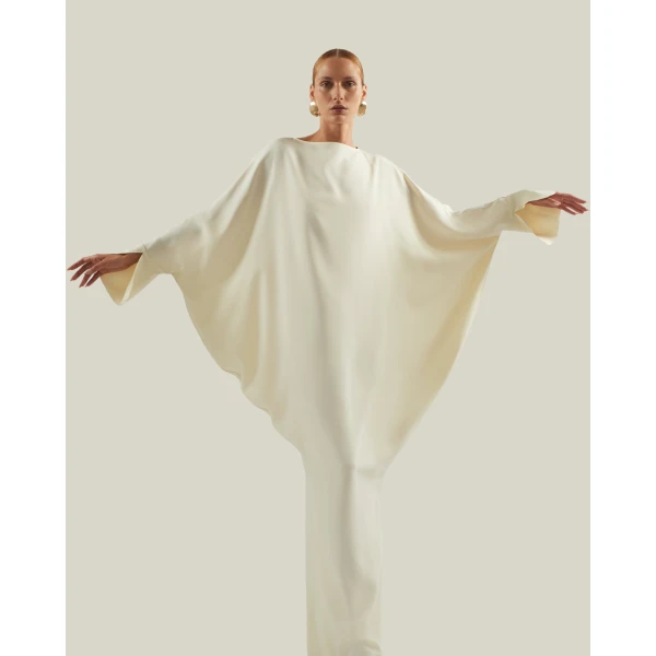 Taller Marmo Truman Kaftan In Latte - Dresses - Italian Luxury Evening Wear at Luxury Shoes 