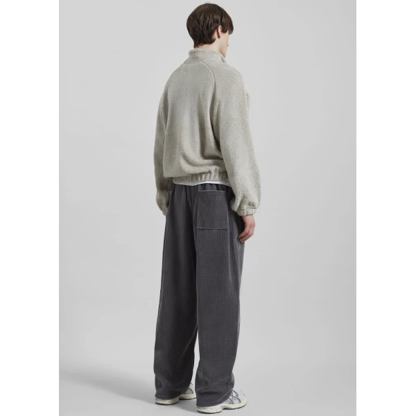 The Frankie Shop Amomento Fluffy Oversized Half Neck Pullover - Grey - Oversized Minimalist Tops in Grey - Shop at Luxury Shoes 
