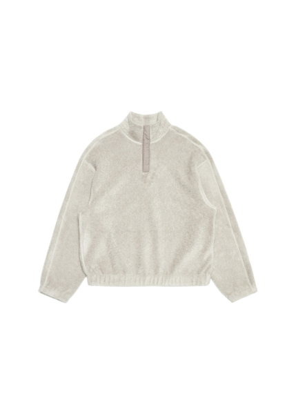 The Frankie Shop Amomento Fluffy Oversized Half Neck Pullover - Grey - Oversized Minimalist Tops in Grey - Shop at Luxury Shoes 