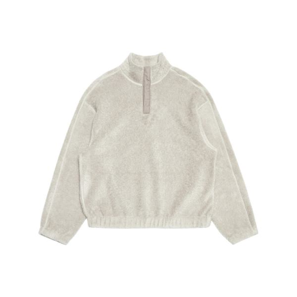 The Frankie Shop Amomento Fluffy Oversized Half Neck Pullover – Grey Top