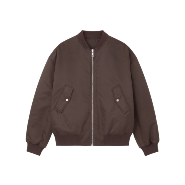 The Frankie Shop Astra Bomber Jacket - Brown - Oversized Minimalist Jackets in Brown - Shop at Luxury Shoes 