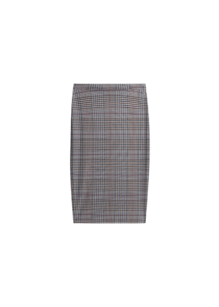 The Frankie Shop Aurora Sheer Mesh Skirt - Beige Glen Plaid - Oversized Minimalist Skirts in Beige - Shop at Luxury Shoes 