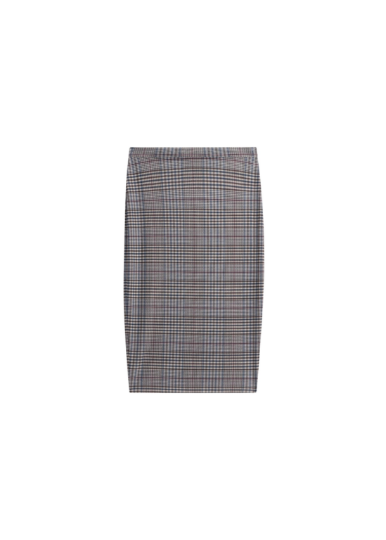 The Frankie Shop Aurora Sheer Mesh Skirt - Beige Glen Plaid - Oversized Minimalist Skirts in Beige - Shop at Luxury Shoes 