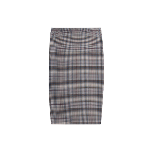 The Frankie Shop Aurora Sheer Mesh Skirt - Beige Glen Plaid - Oversized Minimalist Skirts in Beige - Shop at Luxury Shoes 