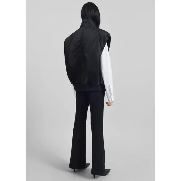 The Frankie Shop Aysen Sleeveless Bomber Jacket - Black - Oversized Minimalist Jackets in Black - Shop at Luxury Shoes 