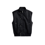 The Frankie Shop Aysen Sleeveless Bomber Jacket - Black - Oversized Minimalist Jackets in Black - Shop at Luxury Shoes 