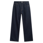 The Frankie Shop Belden Straight Leg Jeans - Dark Wash - Oversized Minimalist Pants in Blue - Shop at Luxury Shoes 