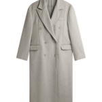 The Frankie Shop Bellace Wool Coat - Taupe - Oversized Minimalist Coats in Brown - Shop at Luxury Shoes 