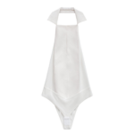 The Frankie Shop Bevza Manishka Bodysuit - Ivory - Oversized Minimalist Knitwear in Ivory - Shop at Luxury Shoes 
