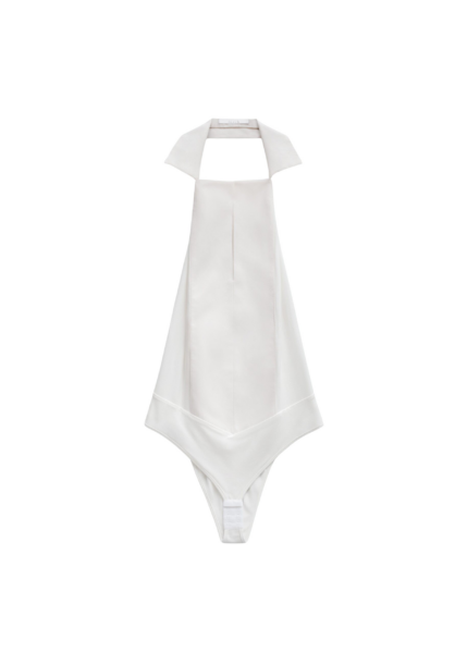 The Frankie Shop Bevza Manishka Bodysuit - Ivory - Oversized Minimalist Knitwear in Ivory - Shop at Luxury Shoes 