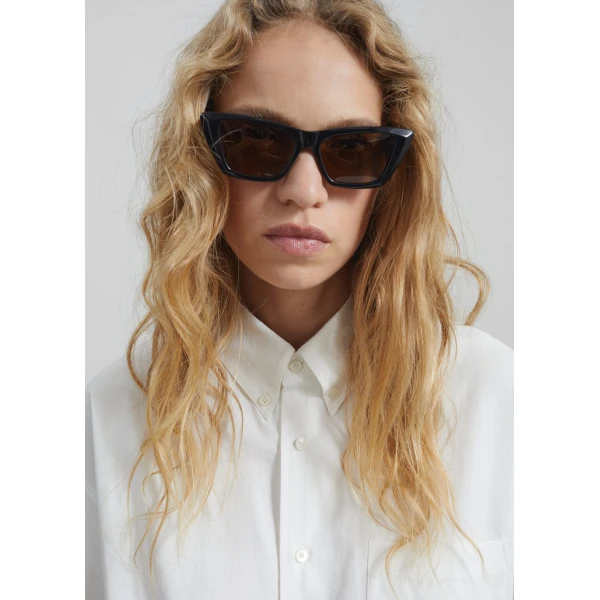 The Frankie Shop Bijnor Oxford Shirt - White - Oversized Minimalist Tops in White - Shop at Luxury Shoes 