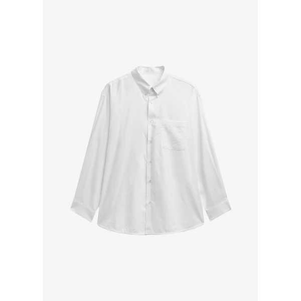 The Frankie Shop Bijnor Oxford Shirt - White - Oversized Minimalist Tops in White - Shop at Luxury Shoes 