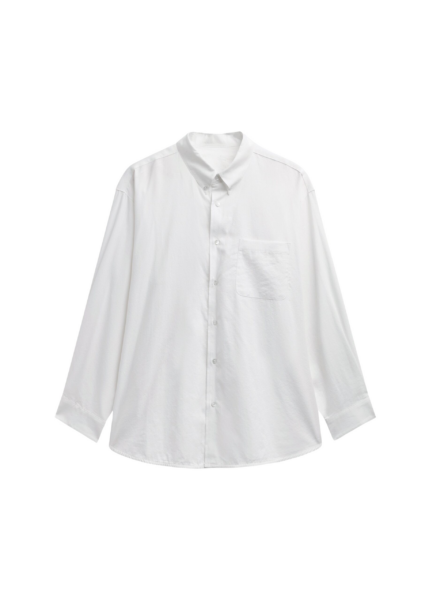 The Frankie Shop Bijnor Oxford Shirt - White - Oversized Minimalist Tops in White - Shop at Luxury Shoes 