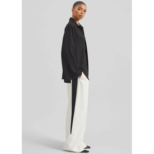 The Frankie Shop Brickell Trousers - Ivory - Oversized Minimalist Pants in Ivory - Shop at Luxury Shoes 