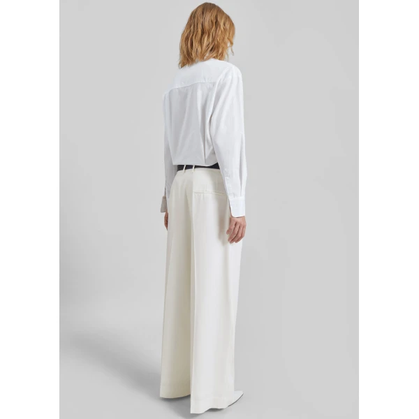 The Frankie Shop Brickell Trousers - Ivory - Oversized Minimalist Pants in Ivory - Shop at Luxury Shoes 