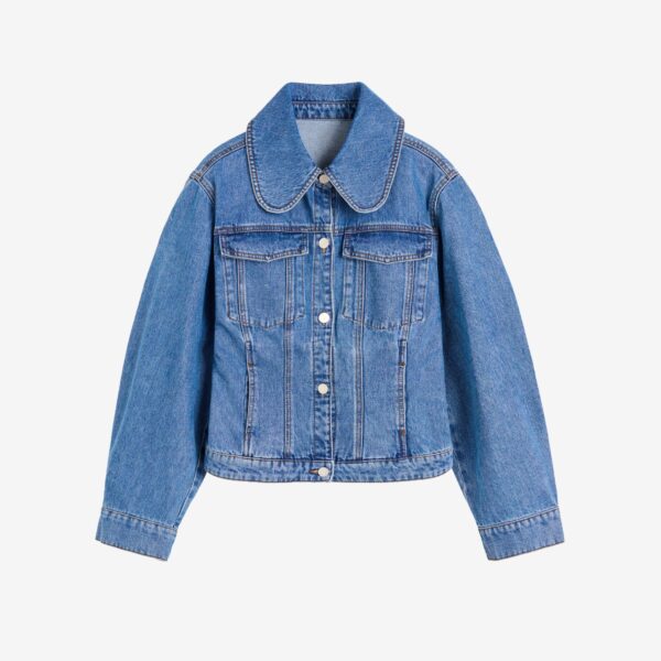 The Frankie Shop By Malene Birger Villies Jacket – Mid Denim Blue, view 7