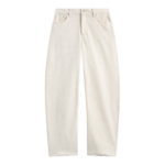 The Frankie Shop Caistor Corduroy Barrel Leg Pants - Ivory - Oversized Minimalist Pants in Ivory - Shop at Luxury Shoes 