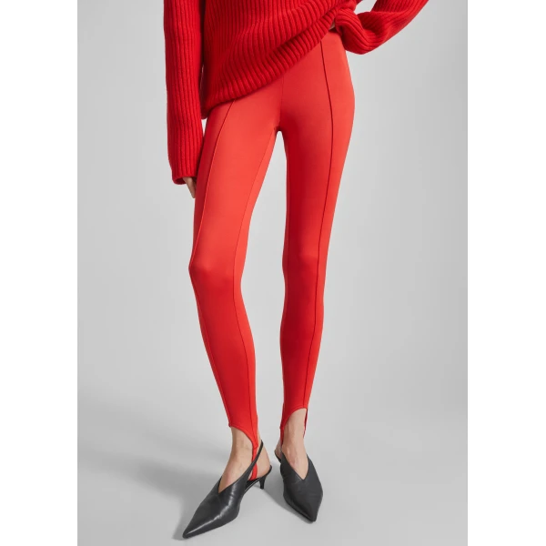 The Frankie Shop Caserta Stirrup Leggings - Red - Oversized Minimalist Pants in Red - Shop at Luxury Shoes 
