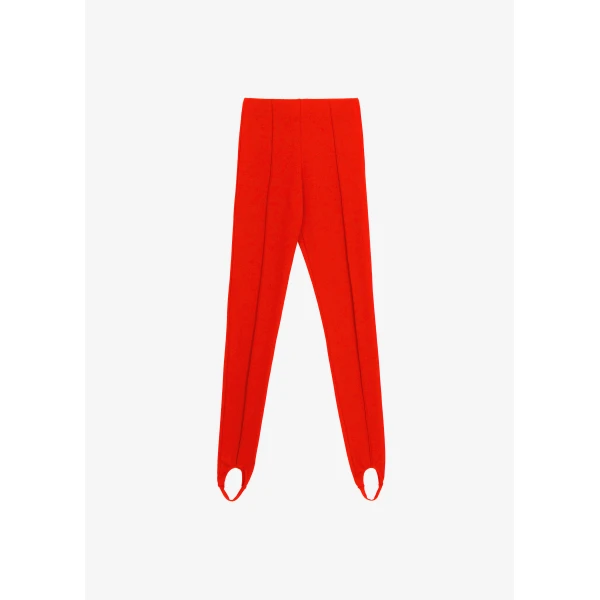 The Frankie Shop Caserta Stirrup Leggings - Red - Oversized Minimalist Pants in Red - Shop at Luxury Shoes 