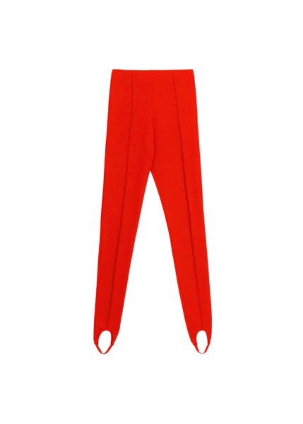 The Frankie Shop Caserta Stirrup Leggings - Red - Oversized Minimalist Pants in Red - Shop at Luxury Shoes 
