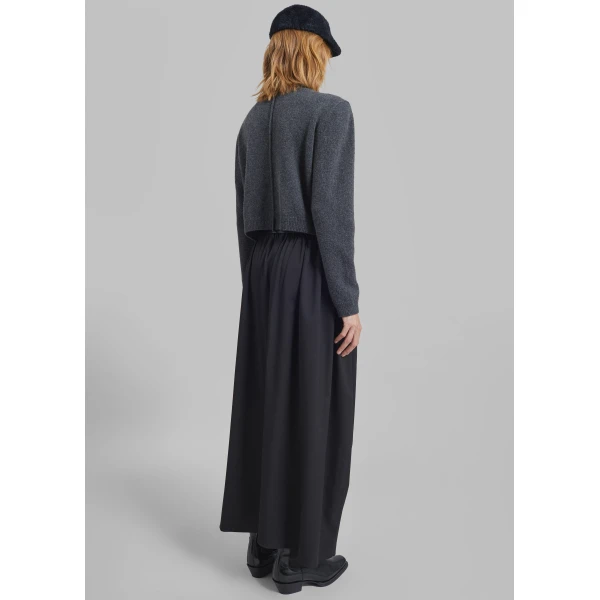 The Frankie Shop Claremont Cocoon Skirt - Black - Oversized Minimalist Skirts in Black - Shop at Luxury Shoes 